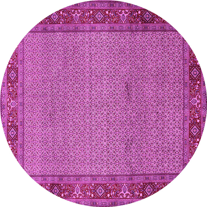 Round Machine Washable Persian Pink Traditional Rug, wshtr960pnk