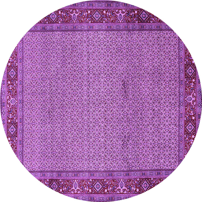 Round Persian Purple Traditional Rug, tr960pur