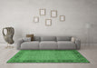 Machine Washable Persian Emerald Green Traditional Area Rugs in a Living Room,, wshtr960emgrn