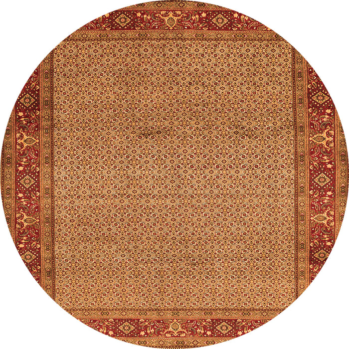 Square Persian Orange Traditional Rug, tr960org