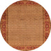 Square Persian Orange Traditional Rug, tr960org