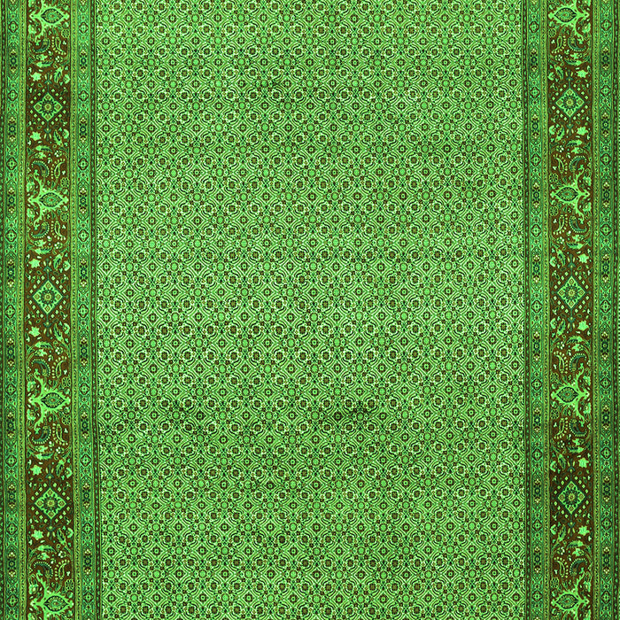 Serging Thickness of Machine Washable Persian Green Traditional Area Rugs, wshtr960grn