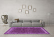 Machine Washable Persian Purple Traditional Area Rugs in a Living Room, wshtr961pur