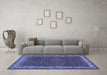 Machine Washable Persian Blue Traditional Rug in a Living Room, wshtr961blu