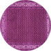 Round Persian Pink Traditional Rug, tr961pnk
