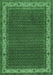 Machine Washable Persian Emerald Green Traditional Area Rugs, wshtr961emgrn