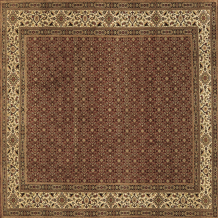 Square Persian Brown Traditional Rug, tr961brn