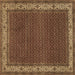 Square Persian Brown Traditional Rug, tr961brn