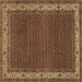 Square Machine Washable Persian Brown Traditional Rug, wshtr961brn