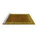 Sideview of Machine Washable Persian Yellow Traditional Rug, wshtr961yw