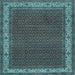 Square Persian Light Blue Traditional Rug, tr961lblu