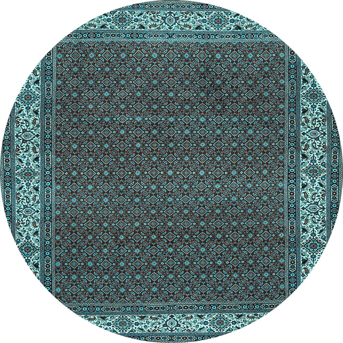 Round Persian Light Blue Traditional Rug, tr961lblu