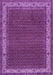 Machine Washable Persian Purple Traditional Area Rugs, wshtr961pur