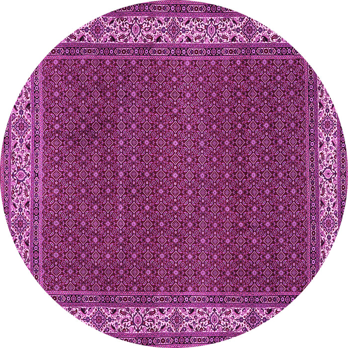 Round Machine Washable Persian Pink Traditional Rug, wshtr961pnk