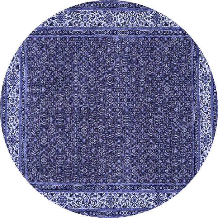 Round Persian Blue Traditional Rug, tr961blu