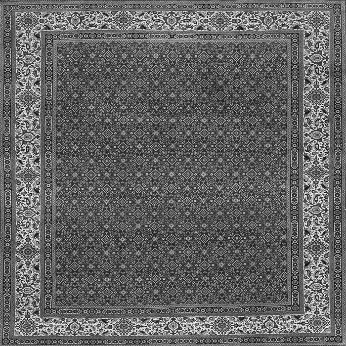 Round Machine Washable Persian Gray Traditional Rug, wshtr961gry