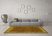 Machine Washable Persian Yellow Traditional Rug in a Living Room, wshtr961yw