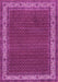 Machine Washable Persian Pink Traditional Rug, wshtr961pnk
