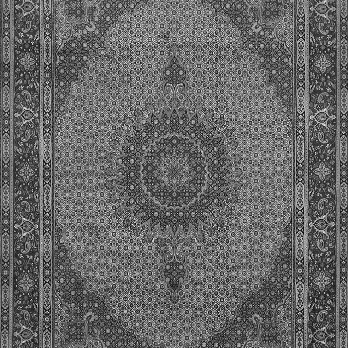 Serging Thickness of Machine Washable Medallion Gray Traditional Rug, wshtr962gry