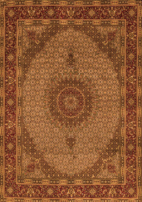 Medallion Orange Traditional Rug, tr962org