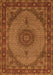 Medallion Orange Traditional Rug, tr962org