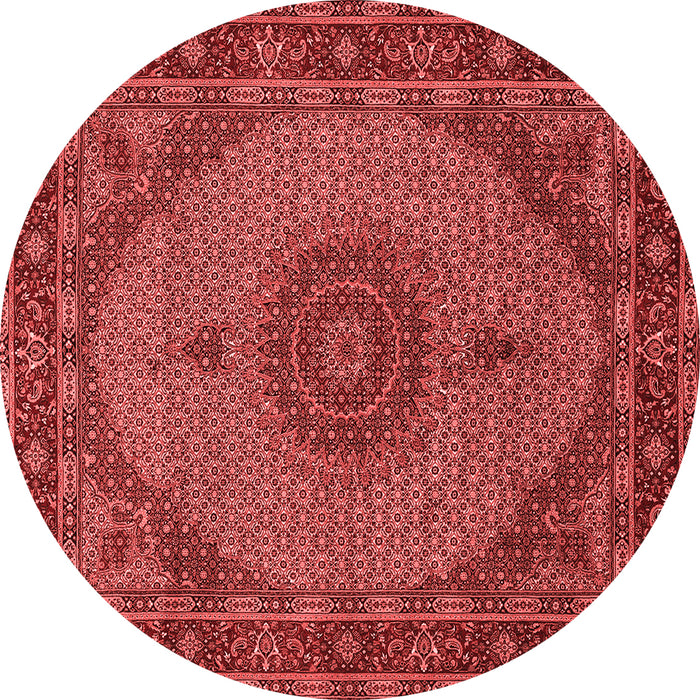 Machine Washable Medallion Red Traditional Rug, wshtr962red