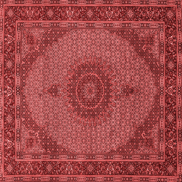 Machine Washable Medallion Red Traditional Rug, wshtr962red