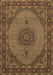 Medallion Brown Traditional Rug, tr962brn