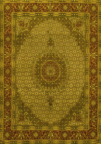 Medallion Yellow Traditional Rug, tr962yw