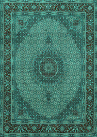 Medallion Turquoise Traditional Rug, tr962turq