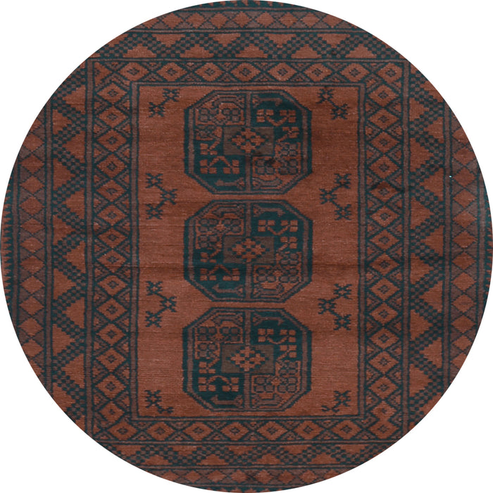 Round Persian Light Blue Traditional Rug, tr963lblu