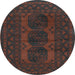 Round Persian Light Blue Traditional Rug, tr963lblu