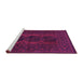Sideview of Machine Washable Persian Purple Traditional Area Rugs, wshtr963pur
