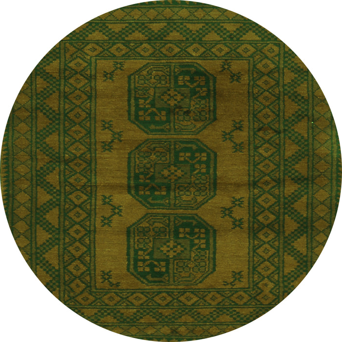Square Persian Green Traditional Rug, tr963grn
