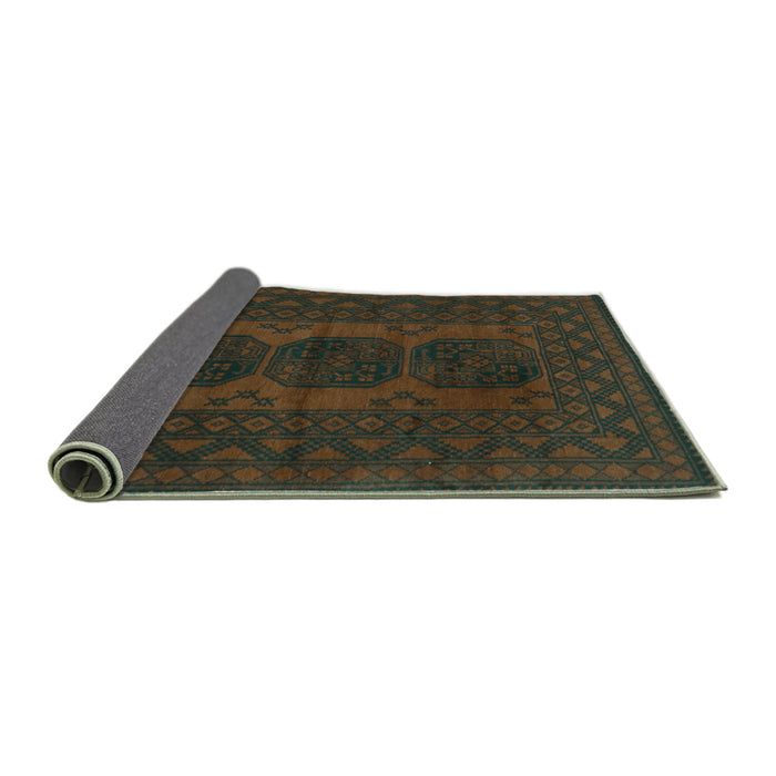 Sideview of Persian Turquoise Traditional Rug, tr963turq