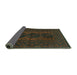 Sideview of Persian Turquoise Traditional Rug, tr963turq