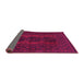 Sideview of Persian Pink Traditional Rug, tr963pnk
