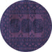 Round Persian Blue Traditional Rug, tr963blu