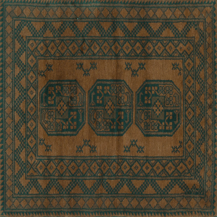 Square Persian Turquoise Traditional Rug, tr963turq