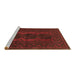 Sideview of Machine Washable Persian Brown Traditional Rug, wshtr963brn