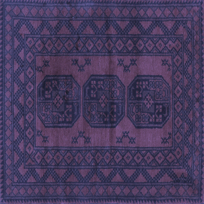 Square Machine Washable Persian Blue Traditional Rug, wshtr963blu