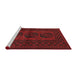 Sideview of Machine Washable Traditional Red Rug, wshtr964