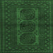 Square Southwestern Emerald Green Country Rug, tr964emgrn