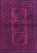 Machine Washable Southwestern Purple Country Area Rugs, wshtr964pur