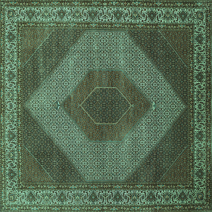 Square Persian Turquoise Traditional Rug, tr965turq
