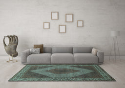 Machine Washable Persian Light Blue Traditional Rug in a Living Room, wshtr965lblu