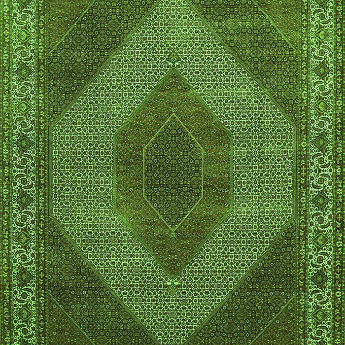 Serging Thickness of Machine Washable Persian Green Traditional Area Rugs, wshtr965grn