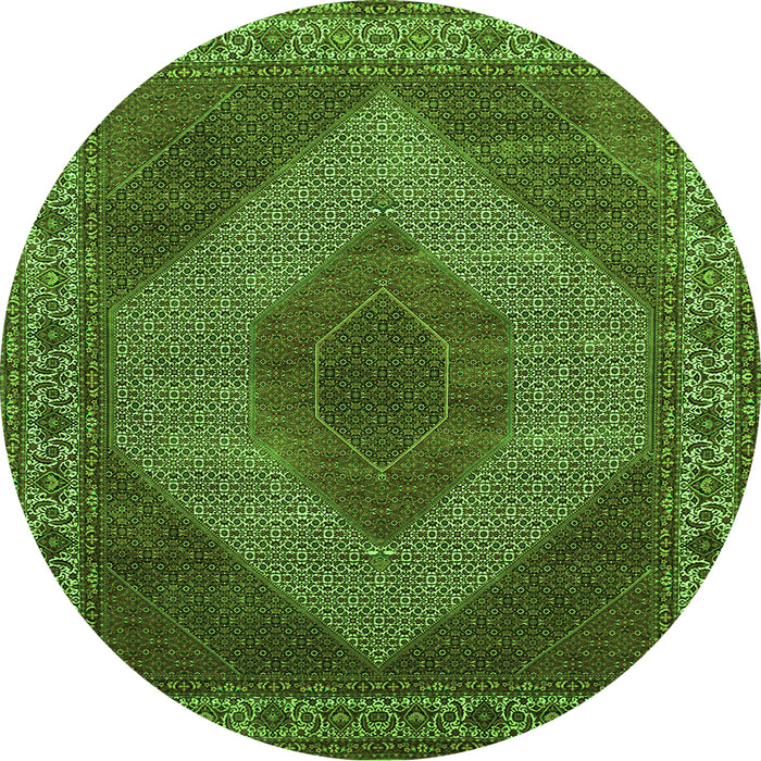 Square Persian Green Traditional Rug, tr965grn
