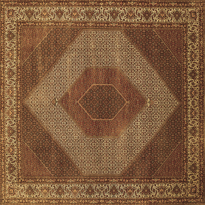 Square Persian Brown Traditional Rug, tr965brn
