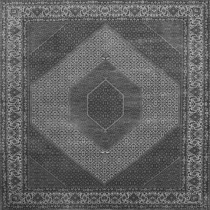 Round Machine Washable Persian Gray Traditional Rug, wshtr965gry